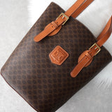 セリーヌ マカダム PVC レザー トートバッグ ブラウン - NEWSED