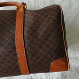 セリーヌ ヴィンテージ マカダム PVC ボストンバッグ トラベルバッグ ブラウン - NEWSED