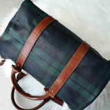 ポロ ラルフローレン チェック柄 ボストンバッグ PVC/レザー ダークグリーン - NEWSED