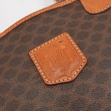 セリーヌ ヴィンテージ マカダム PVC/レザー ミニボストンバッグ ブラウン - NEWSED