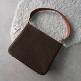 セリーヌ ヴィンテージ マカダム PVC/レザー ワンショルダーバッグ ブラウン デッドストック - NEWSED