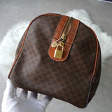 セリーヌ マカダム PVC ボストンバッグ ブラウン - NEWSED
