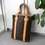 セリーヌ マカダム PVC/レザー トートバッグ ブラウン - NEWSED