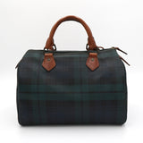 ポロ ラルフローレン チェック柄 ミニボストンバッグ PVC / レザー ダークグリーン - NEWSED