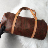 エトロ ペイズリー PVC ミニドラムバッグ ハンドバッグ ボルドー - NEWSED