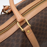 セリーヌ ヴィンテージ マカダム PVC/レザー ボストンバッグ ブラウン - NEWSED