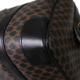 セリーヌ マカダム PVC レザー ミニボストンバッグ ハンドバッグ ブラウン ブラック - NEWSED