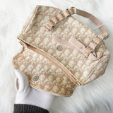 ディオール トロッター チェーン リボン PVC / ベロア ハンドバッグ ベージュ - NEWSED