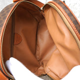 セリーヌ ヴィンテージ マカダム サークル金具 PVC/レザー ショルダーバッグ 自立型 ブラウン - NEWSED