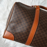 セリーヌ ヴィンテージ マカダム PVC ボストンバッグ トラベルバッグ ブラウン - NEWSED