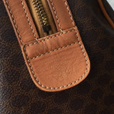 セリーヌ ヴィンテージ マカダム PVC /レザー ミニボストンバッグ ハンドバッグ ブラウン - NEWSED