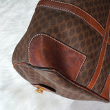 セリーヌ マカダム PVC ボストンバッグ ブラウン - NEWSED