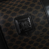 セリーヌ マカダム PVC レザー ミニボストンバッグ ハンドバッグ ブラウン ブラック - NEWSED