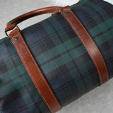 ラルフローレン チェック柄 PVC / レザー ミニボストンバッグ ハンドバッグ グリーン / ブラウン - NEWSED