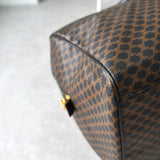 セリーヌ ヴィンテージ マカダム PVC/レザー ボストンバッグ ブラック - NEWSED