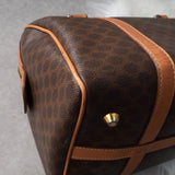 セリーヌ ヴィンテージ マカダム PVC /レザー ミニボストンバッグ ハンドバッグ ブラウン - NEWSED