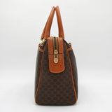 セリーヌ ヴィンテージ マカダム PVC/レザー ミニボストンバッグ ブラウン - NEWSED