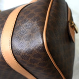 セリーヌ マカダム PVC / レザー ミニボストンバッグ ハンドバッグ ブラウン - NEWSED