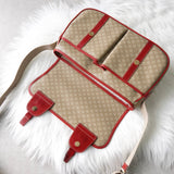 セリーヌ マカダム PVC メッセンジャーバッグ ショルダーバッグ ベージュ / レッド - NEWSED