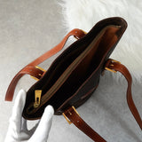 セリーヌ マカダム PVC/レザー バケツ型 トートバッグ ブラウン - NEWSED