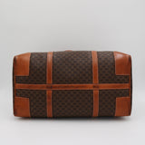 ヴィンテージ セリーヌ マカダム ボストンバッグ PVC / レザー ブラウン 南京錠・鍵付き - NEWSED