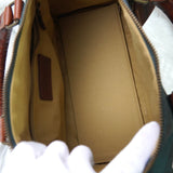 ポロ ラルフローレン チェック柄 PVC ミニボストンバッグ ハンドバッグ グリーン - NEWSED