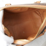 セリーヌ ヴィンテージ マカダム PVC /レザー ミニボストンバッグ ハンドバッグ ブラウン - NEWSED