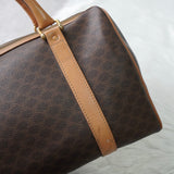 セリーヌ マカダム PVC / レザー ミニボストンバッグ ハンドバッグ ブラウン - NEWSED