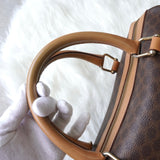 セリーヌ マカダム PVC ミニボストンバッグ ハンドバッグ ブラウン - NEWSED