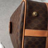 セリーヌ ヴィンテージ マカダム PVC /レザー ミニボストンバッグ ハンドバッグ ブラウン - NEWSED