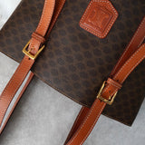 セリーヌ マカダム PVC/レザー バケツ型 トートバッグ ブラウン - NEWSED