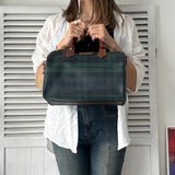 ポロ ラルフローレン チェック柄 ミニボストンバッグ PVC / レザー ダークグリーン - NEWSED