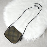 セリーヌ ヴィンテージ マカダム PVC / レザー ミニ ショルダーバッグ ブラウン / ブラック - NEWSED