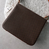 セリーヌ ヴィンテージ マカダム PVC/レザー ワンショルダーバッグ ブラウン デッドストック - NEWSED