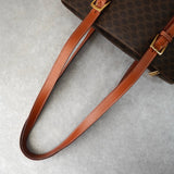 セリーヌ マカダム PVC/レザー バケツ型 トートバッグ ブラウン - NEWSED