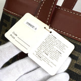 フェンディ ズッカ PVC レザー セミ ショルダーバッグ トートバッグ ブラウン - NEWSED