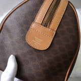 セリーヌ マカダム PVC ミニボストンバッグ ハンドバッグ ブラウン - NEWSED