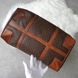 セリーヌ マカダム PVC ボストンバッグ ブラウン - NEWSED