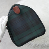 ポロ ラルフローレン チェック柄 PVC ハンドバッグ ミニボストンバッグ グリーン - NEWSED