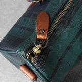 ラルフローレン チェック柄 PVC / レザー ミニボストンバッグ ハンドバッグ グリーン / ブラウン - NEWSED