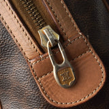 セリーヌ ヴィンテージ マカダム PVC /レザー ミニボストンバッグ ハンドバッグ ブラウン - NEWSED