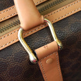 セリーヌ マカダム PVC / レザー ミニボストンバッグ ハンドバッグ ブラウン - NEWSED