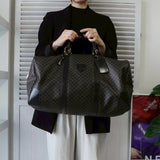 セリーヌ マカダム PVC / レザー ボストンバッグ ブラック - NEWSED