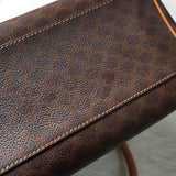 セリーヌ マカダム PVC レザー ミニボストンバッグ ハンドバッグ ブラウン - NEWSED