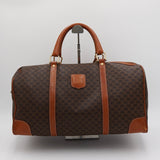 ヴィンテージ セリーヌ マカダム ボストンバッグ PVC / レザー ブラウン 南京錠・鍵付き - NEWSED