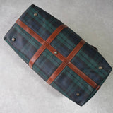 ラルフローレン チェック柄 PVC レザー ボストンバッグ グリーン - NEWSED