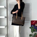 セリーヌ マカダム PVC / レザー トートバッグ ブラウン - NEWSED