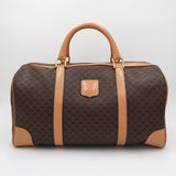 セリーヌ ヴィンテージ マカダム PVC/レザー ボストンバッグ ブラウン - NEWSED