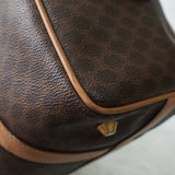 セリーヌ マカダム PVC / レザー ミニボストンバッグ ハンドバッグ ブラウン - NEWSED