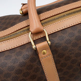 セリーヌ ヴィンテージ マカダム PVC/レザー ボストンバッグ ブラウン - NEWSED